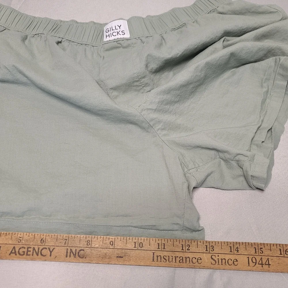 Gilly Hicks Lounge Shorts Mens Medium Sage Green Boxer‎ Style Relaxed Sleepwear